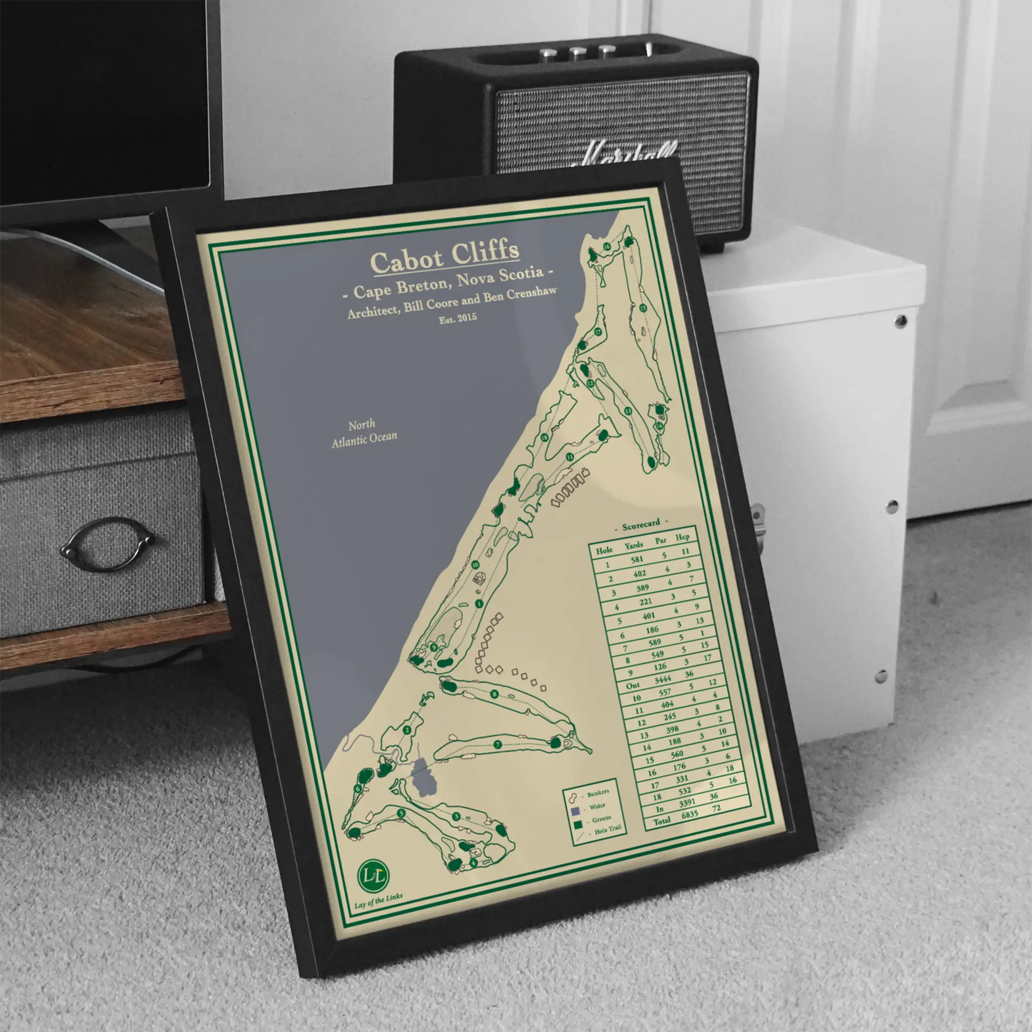 Course Map of Cabot Cliffs in Nova Scotia, Canada