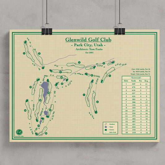 Glenwild Golf Club - Course Map Print