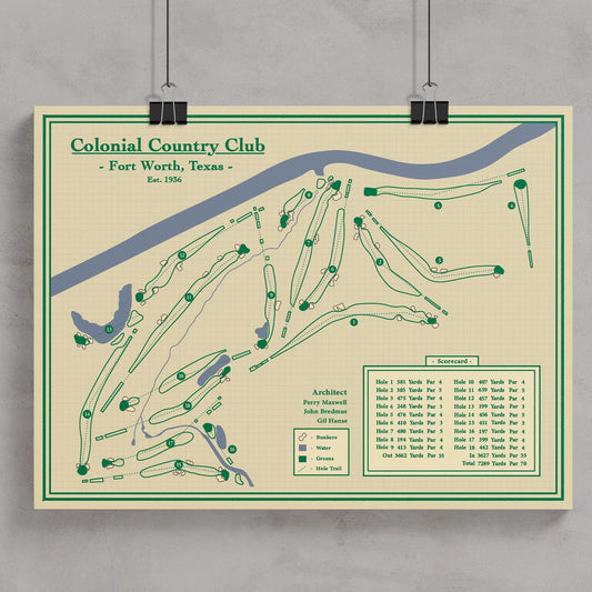 Golf Course Prints - Colonial Country Club - Fort Worth, Texas