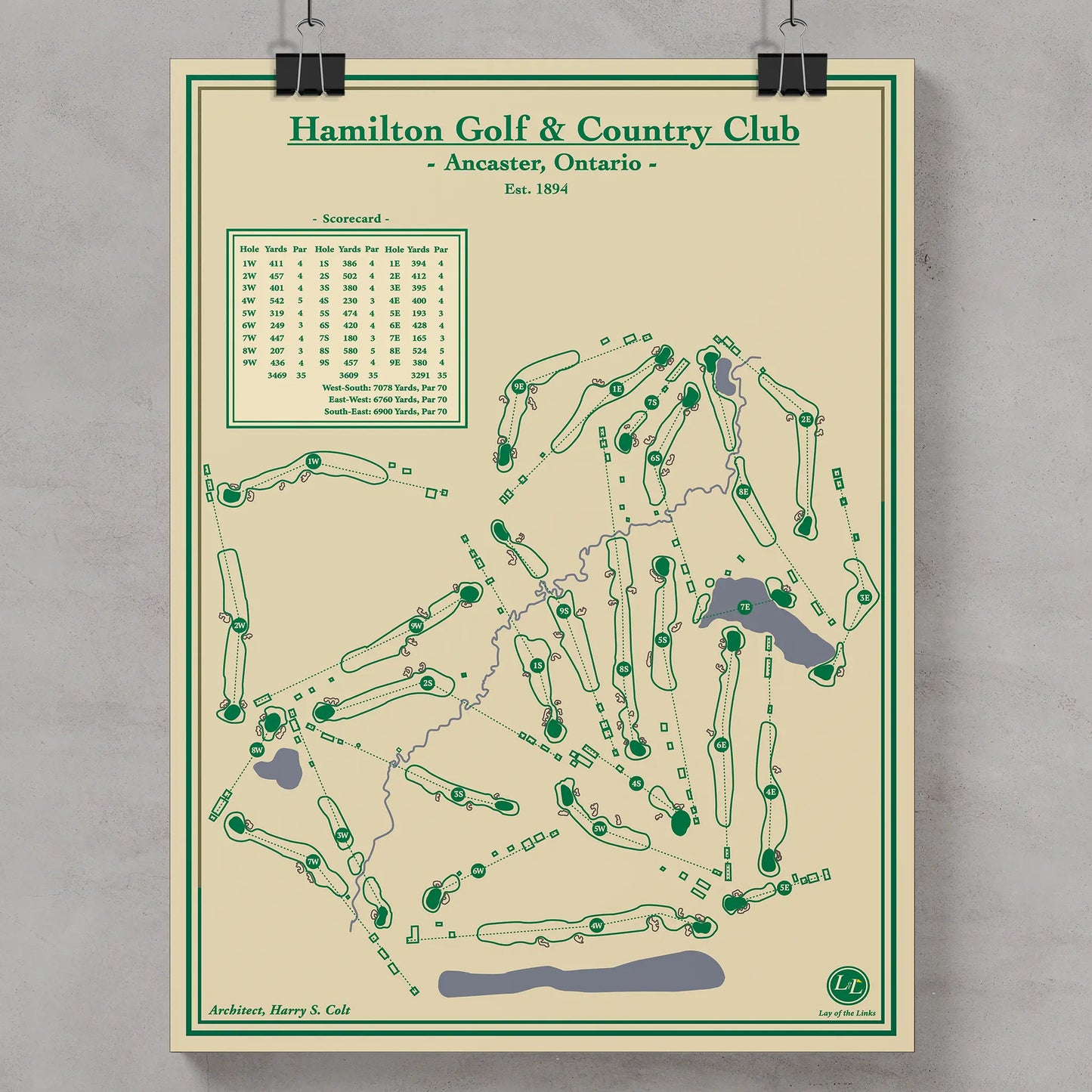 Hamilton Golf & Country Club Course Map