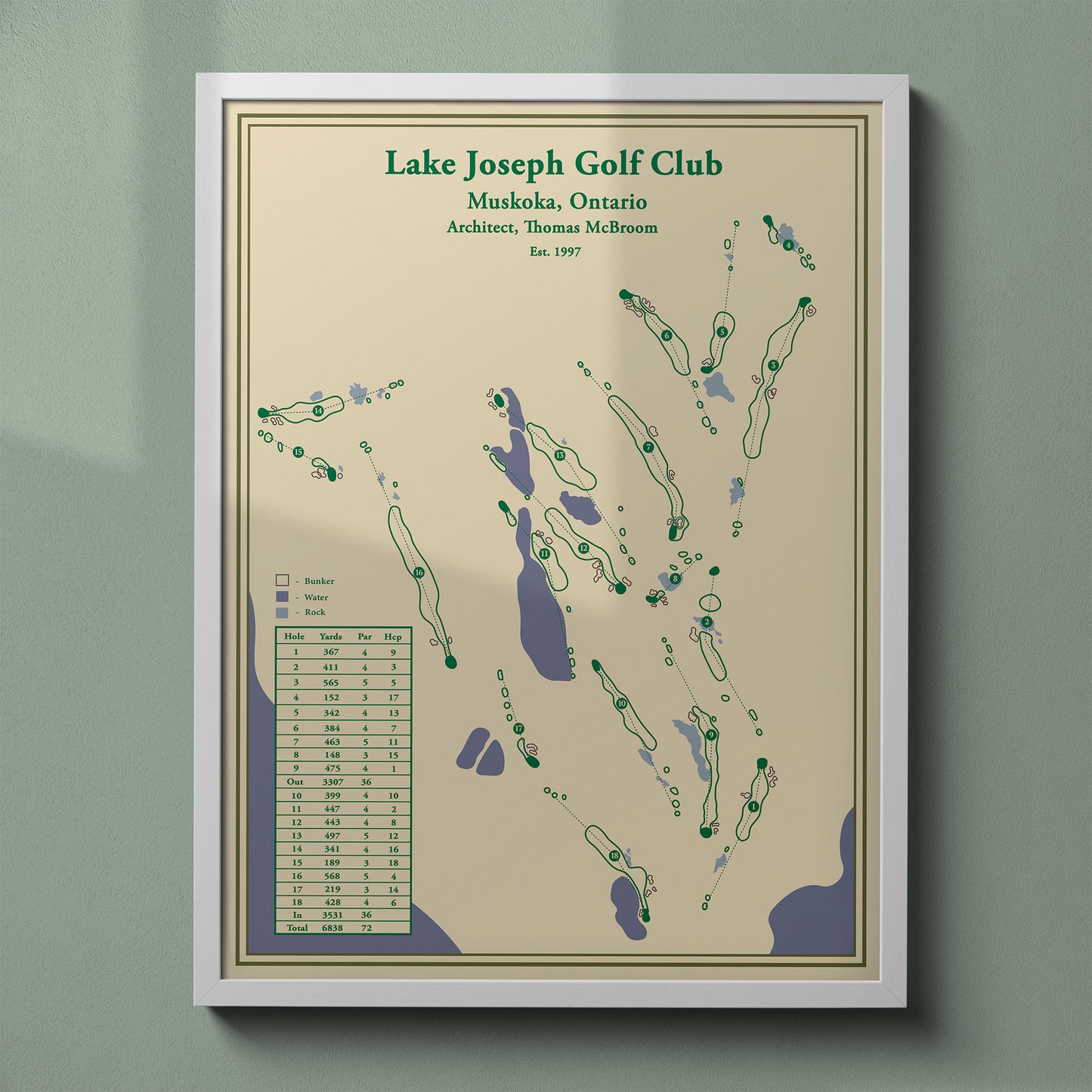 Lake Joseph Golf Course Map