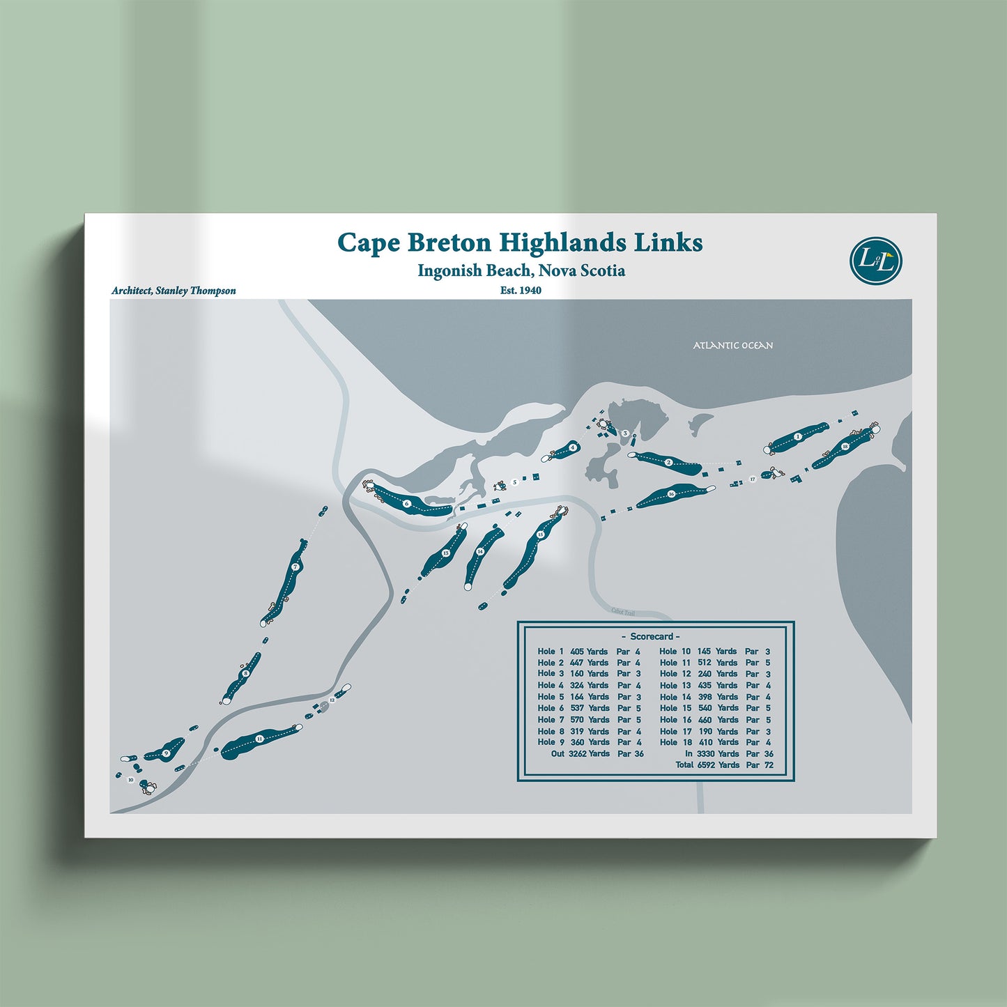 Cape Breton Highlands Links Course Map