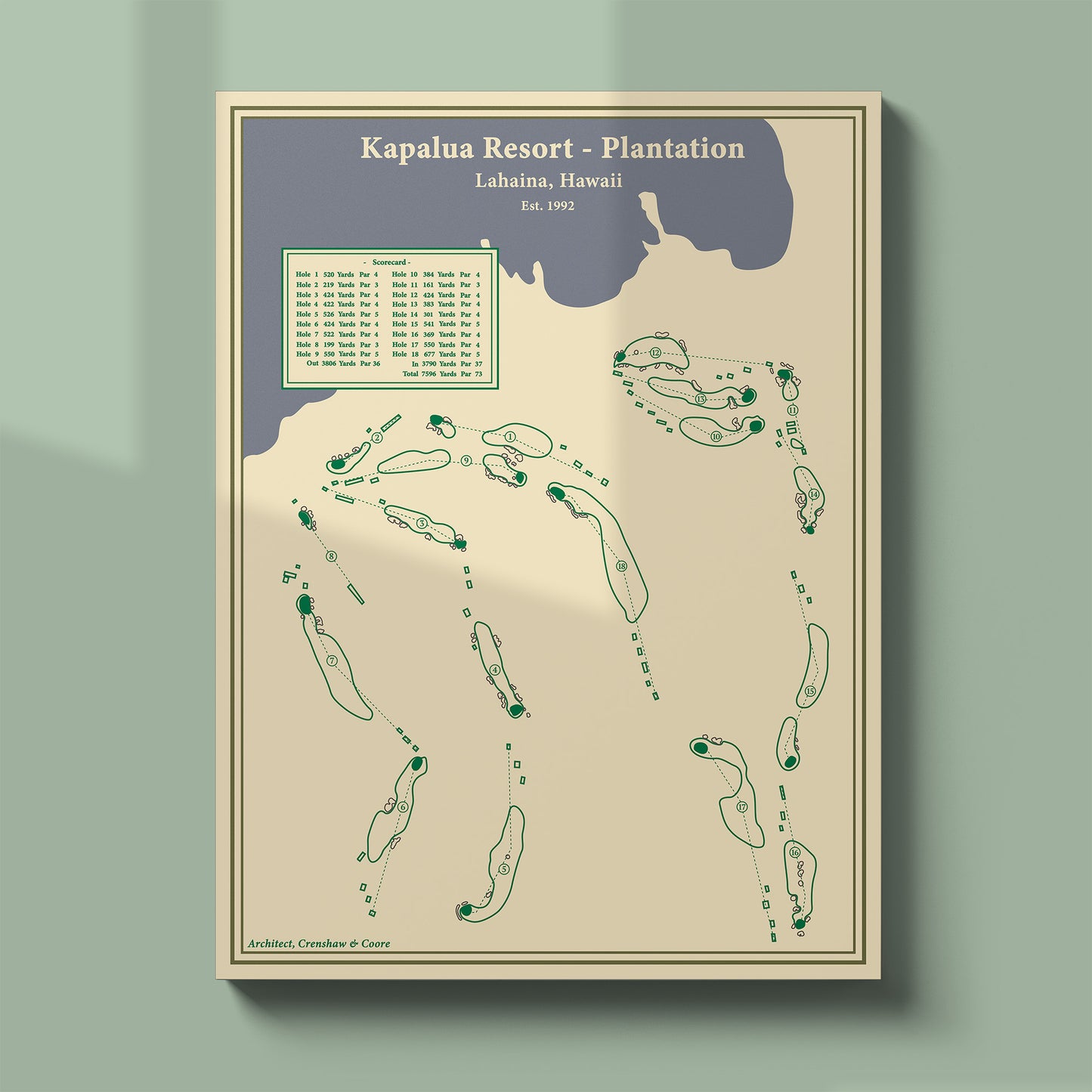 Kapalua Plantation Course Map