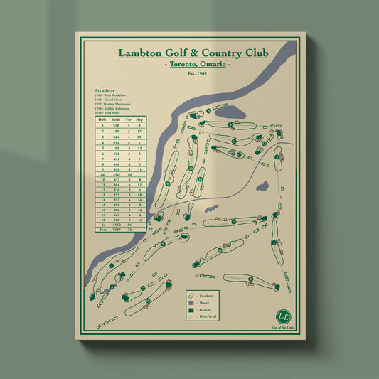 Lambton Golf and Country Club Course Map Print