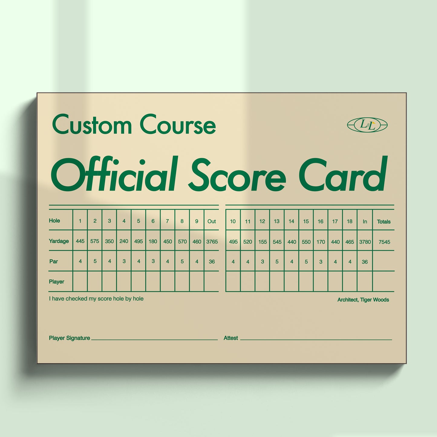 Custom Scorecard