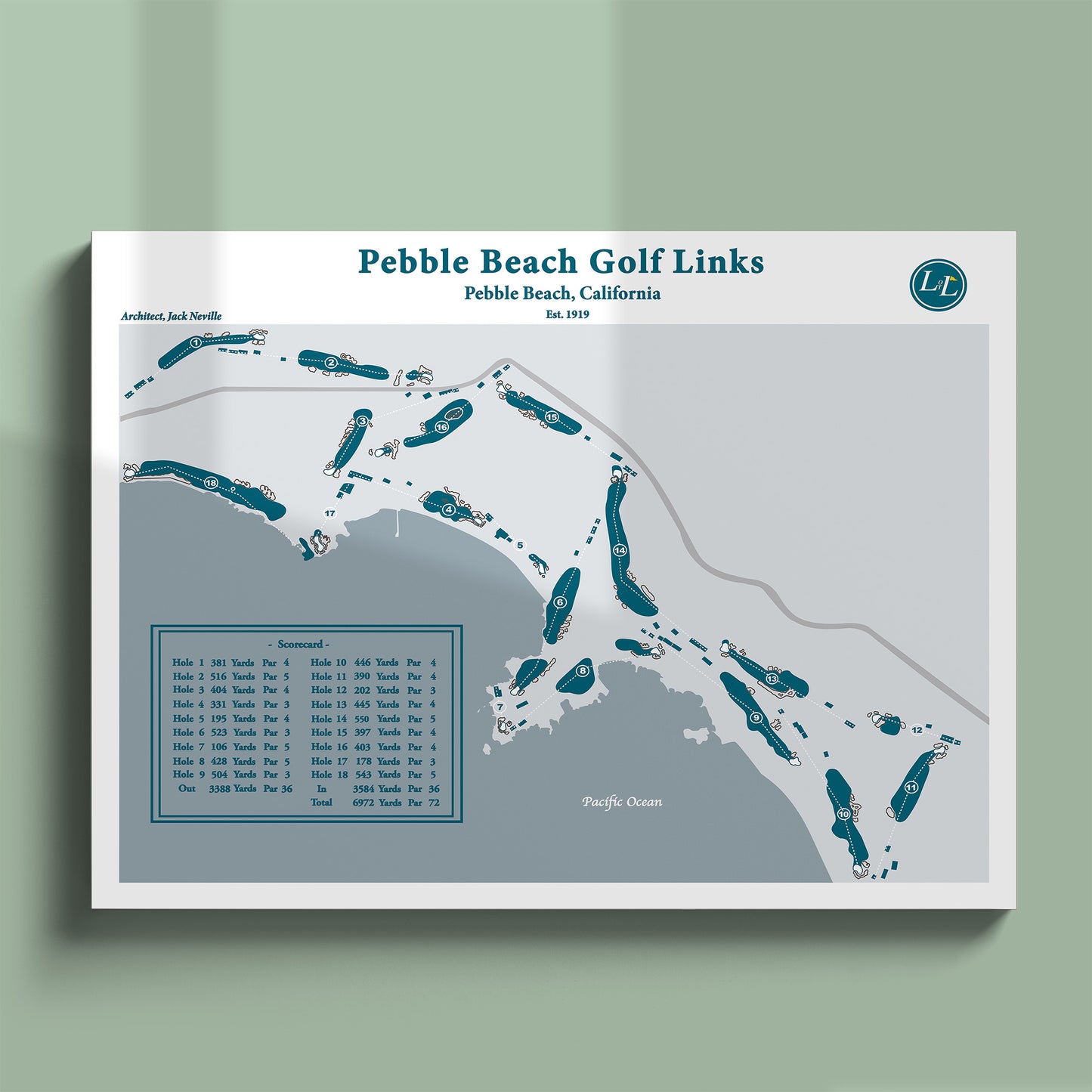 Pebble Beach Course Map