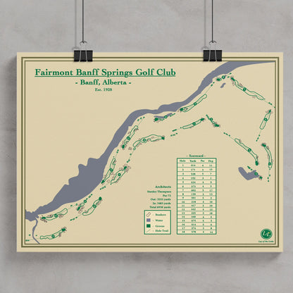Course Map of Fairmont Banff Springs Golf Club in Banff, Alberta