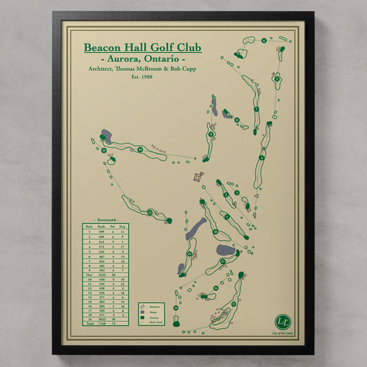 Beacon Hall Golf Club - Course Map Prints