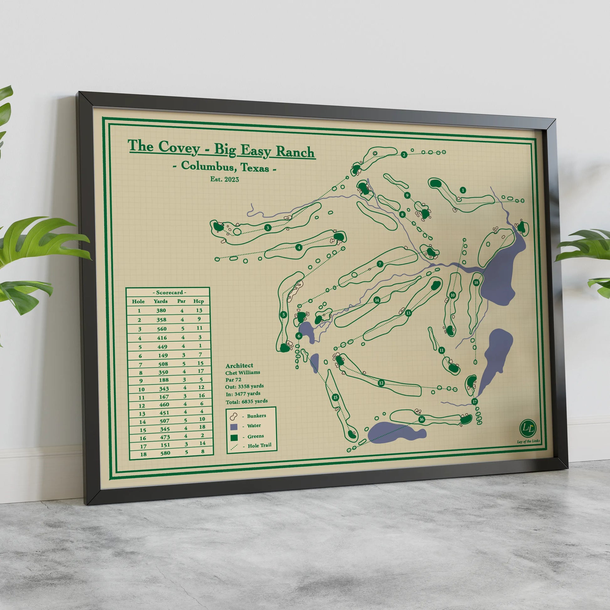Golf Course Maps - The Covey at Big Easy Ranch in Columbus, Texas