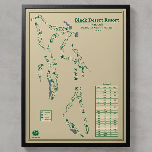 Black Desert Resort Course Map Print