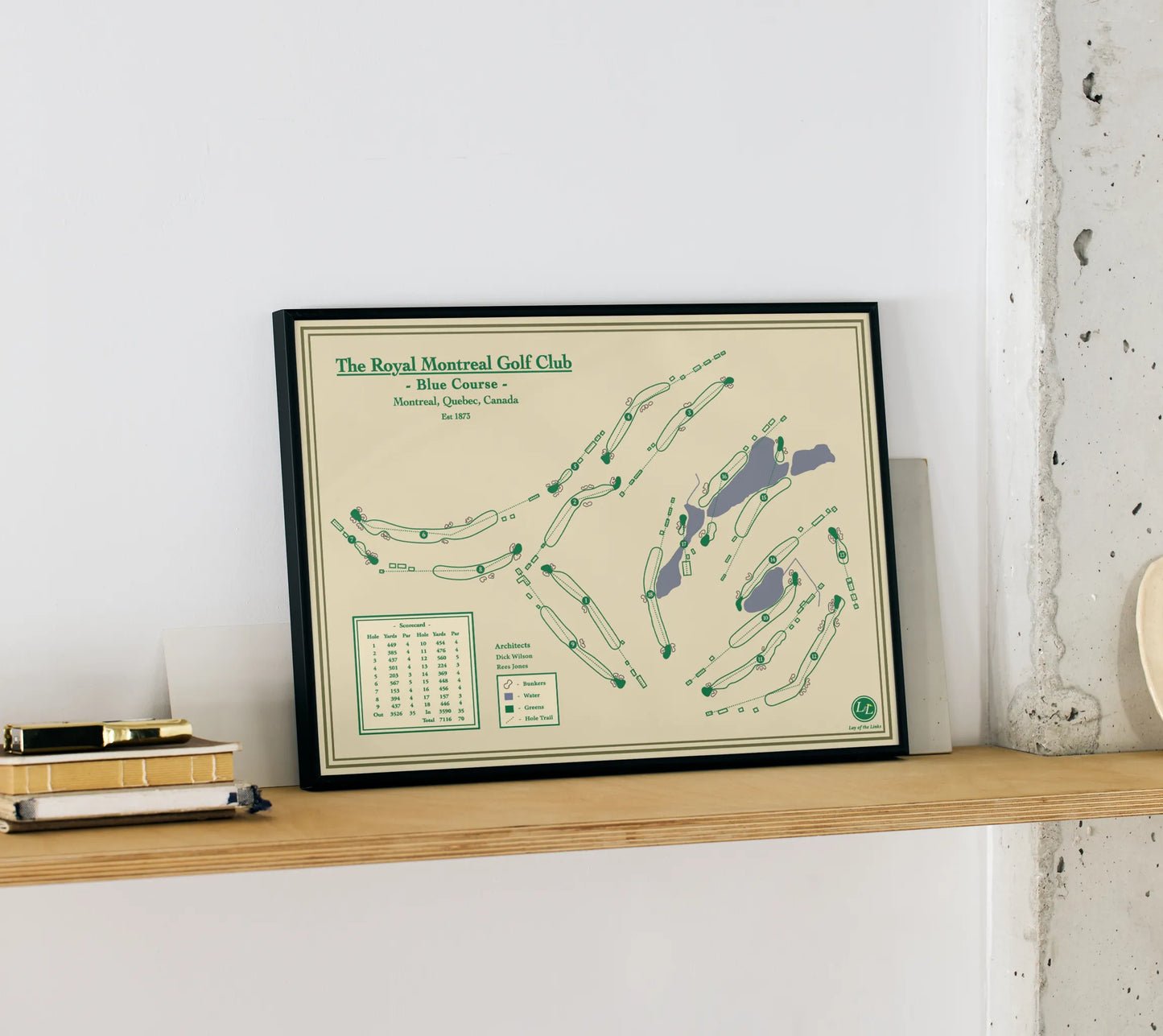 Course Map Print of the Blue Course at Royal Montreal Golf Club