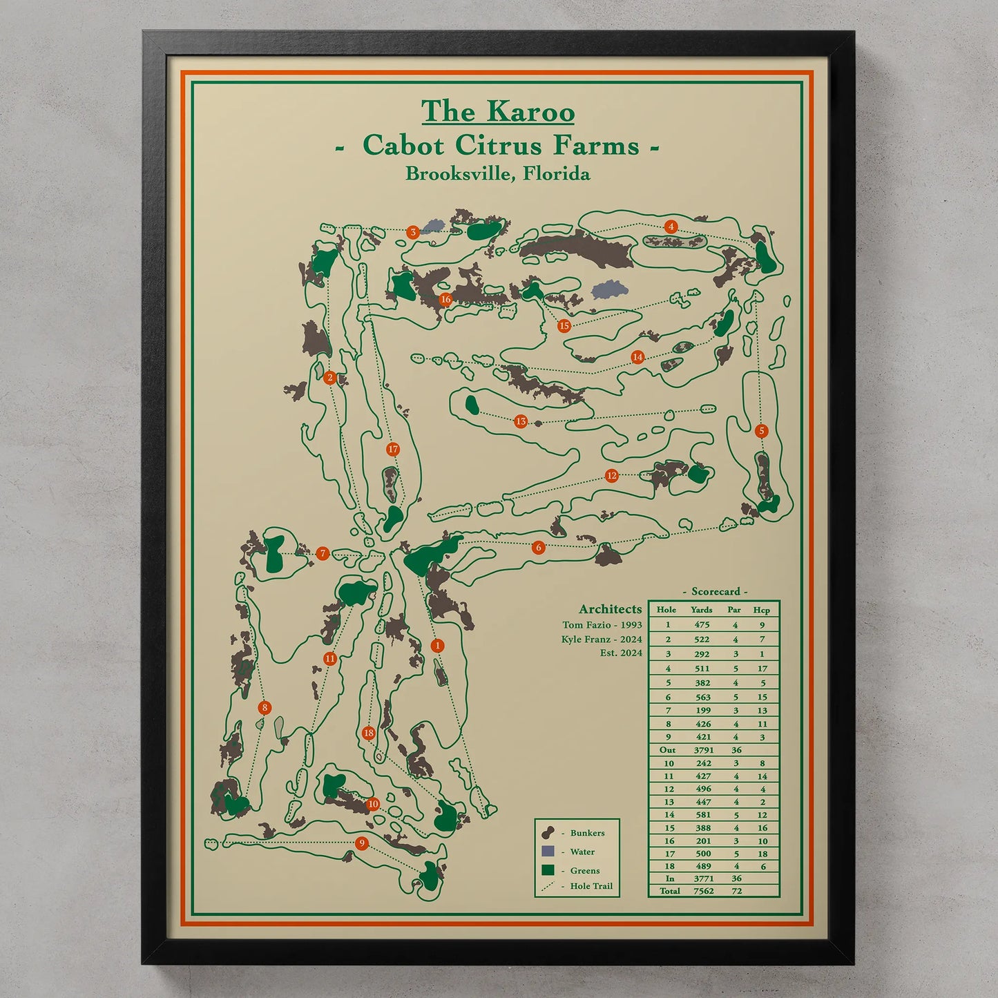 Shop Cabot Citrus Farms Course Map Print - Karoo Course