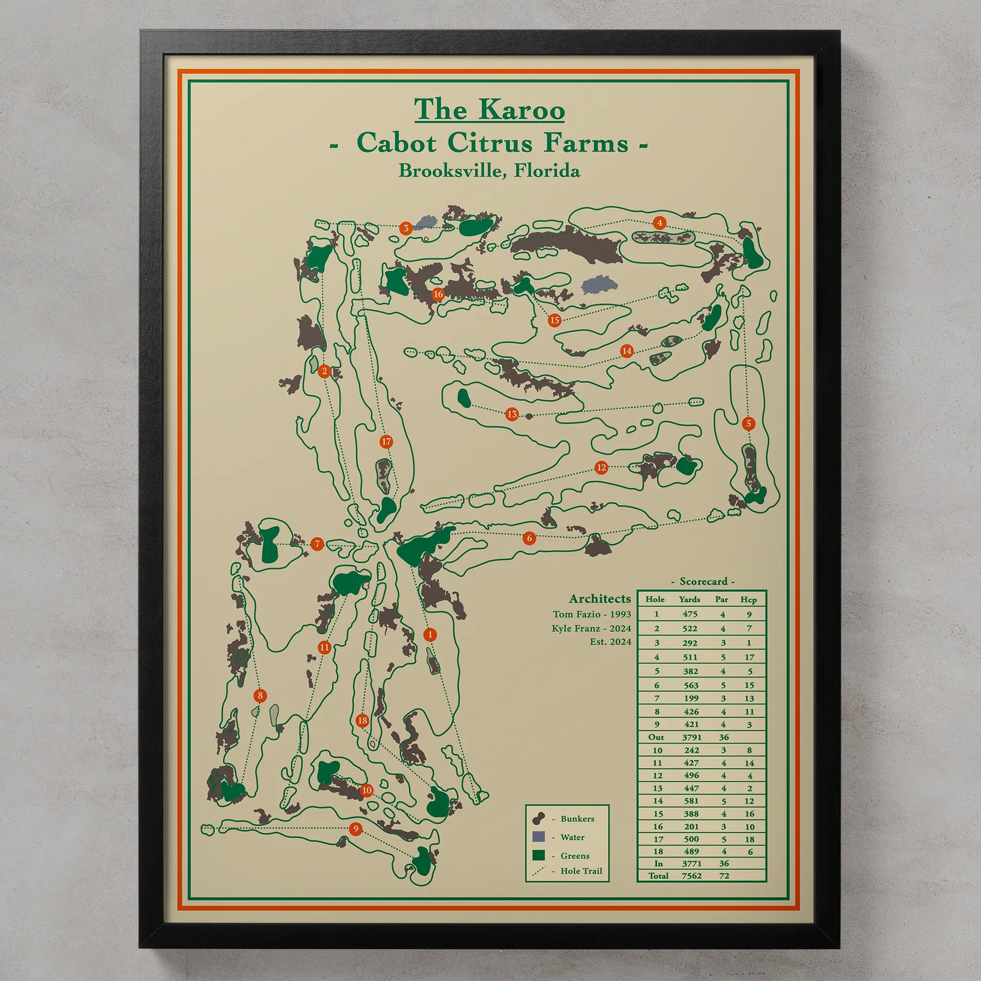 Shop Cabot Citrus Farms Course Map Print - Karoo Course