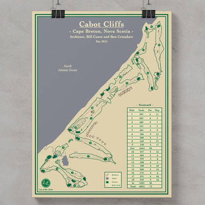 Cabot Cliffs Course Map Print