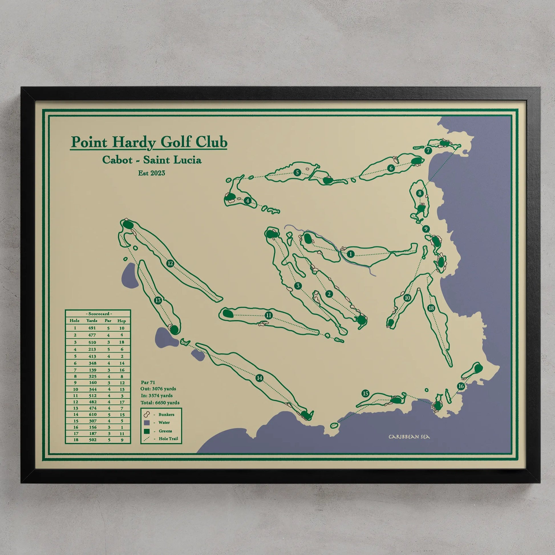 Point Hardy Golf Club Course Map Print
