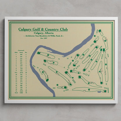 Calgary Golf and Country Club - Blueprint Map Wall Art