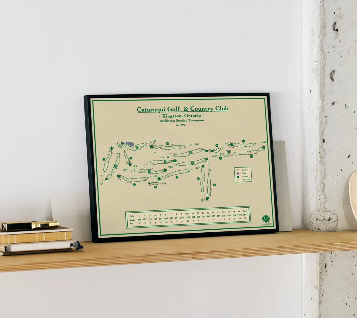 Cataraqui Golf and Country Club Course Map Art