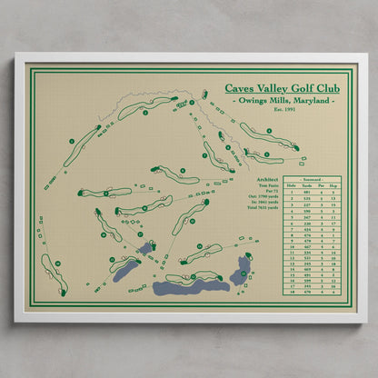 Golf Course Print - Caves Valley Golf Club in Owings Mills, Maryland