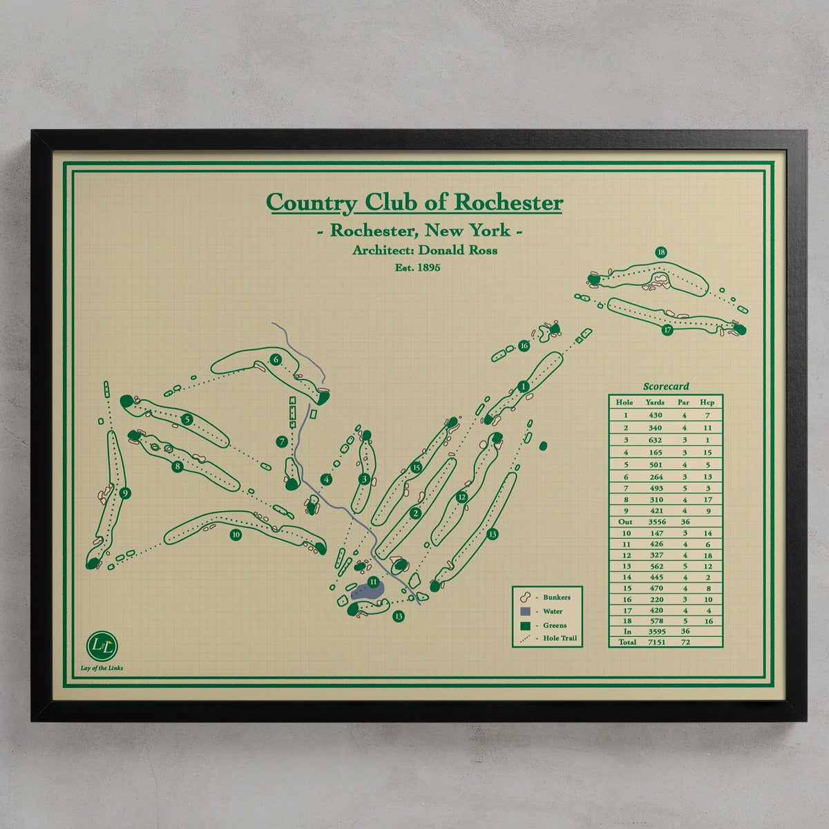 Country Club of Rochester - Golf Map Blueprints