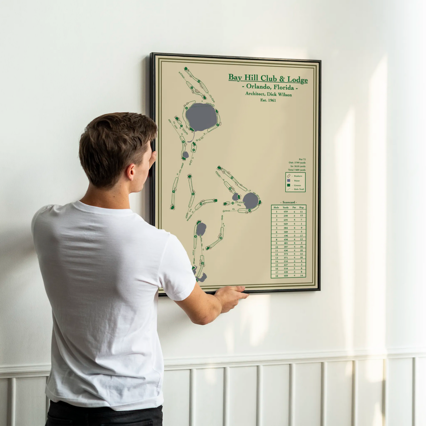 Course Map Blueprint of Bay Hill Club & Lodge designed by Lay of the Links