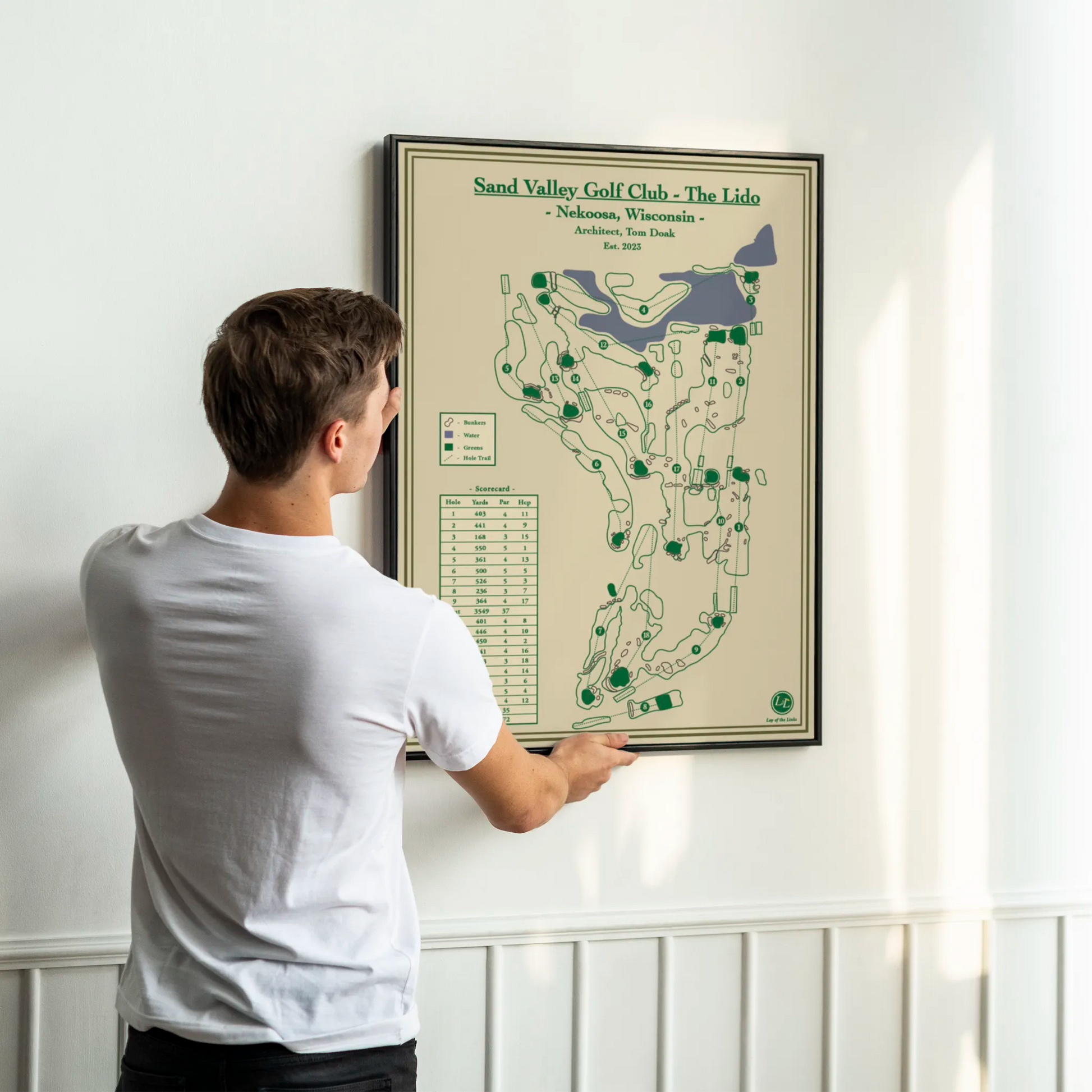 Course Map Print of the Lido at Sand Valley Golf Club