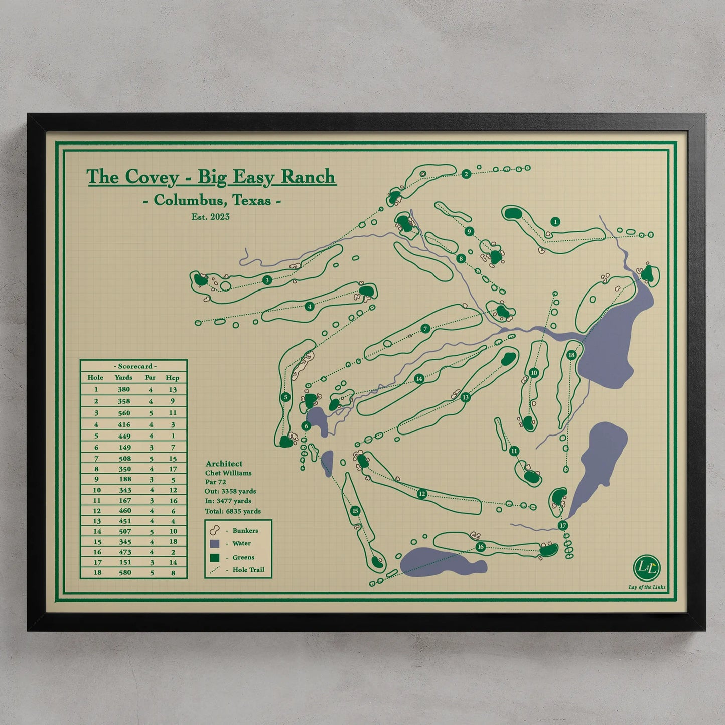 The Covey - Big Easy Ranch Course Map Print