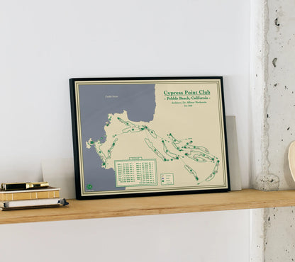 Cypress Point Golf Course Map Print designed by Lay of the Links