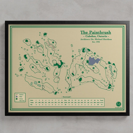 The Paintbrush Golf Course Map Print - Caledon Village, Ontario