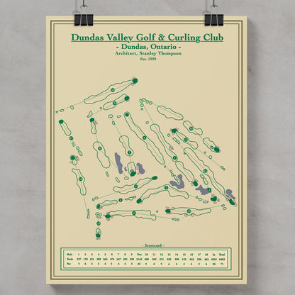 Dundas Valley Golf & Curling Club Course Map Print