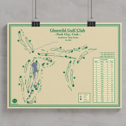 Glenwild Golf Club - Course Map Print