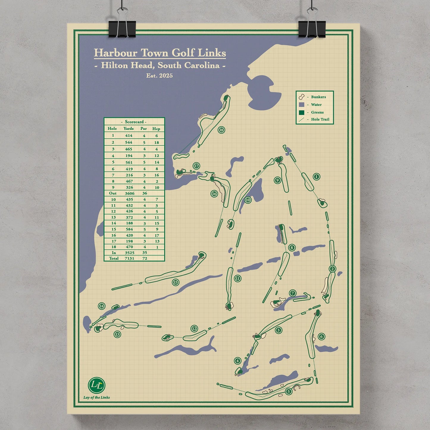 Golf Course Print  Harbour Town Golf Links | Hilton Head Art