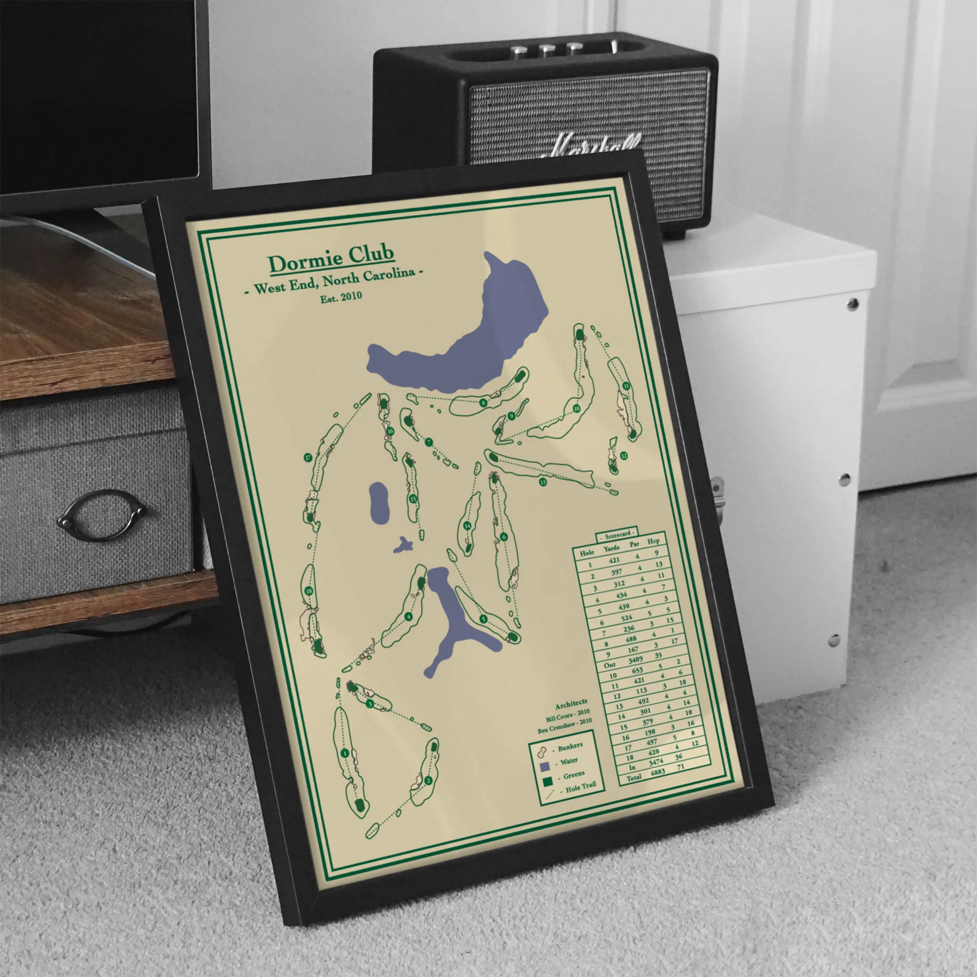 Dormie Club Golf Course Map Print