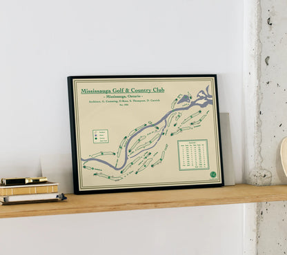 Golf Course Blueprint Art of Mississauga Golf Club in Ontario