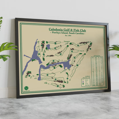 Golf Map Print - Caledonia Golf and Fish Club