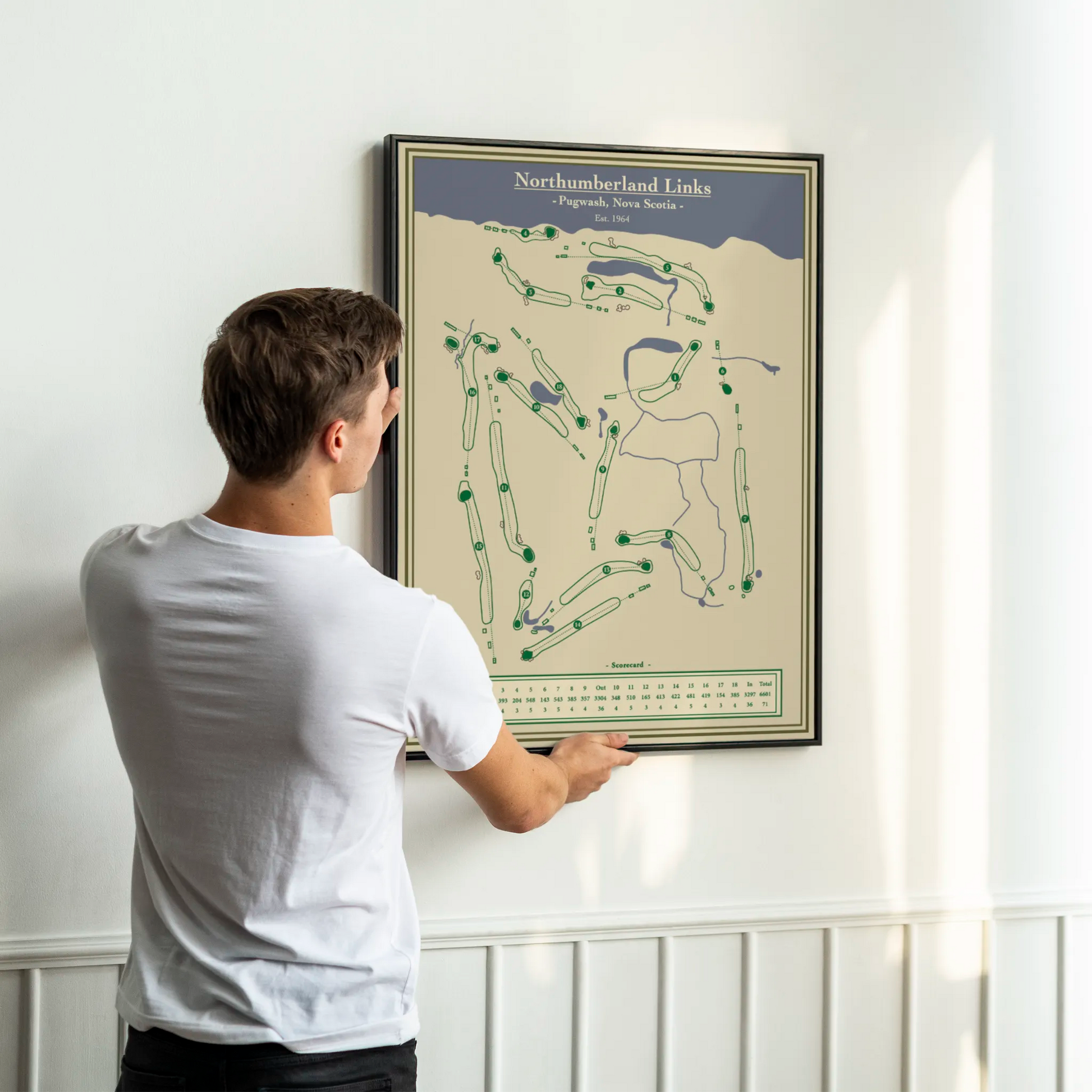 Golf Course Map Print of Northumberland Golf Links in Pugwash, Nova Scotia