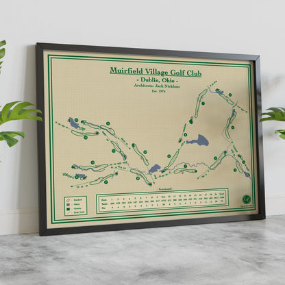 Muirfield Village Golf Club - Course Map Print