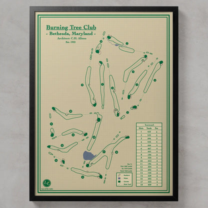 Golf Course Prints - Burning Tree Club - Bethesda, Maryland