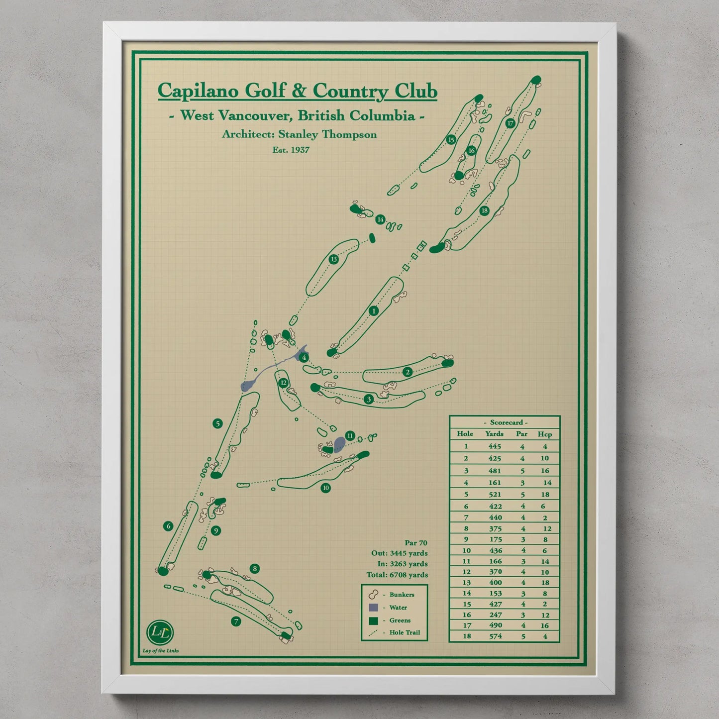 Golf Course Prints - Capilano Golf and Country Club in British Colmbia