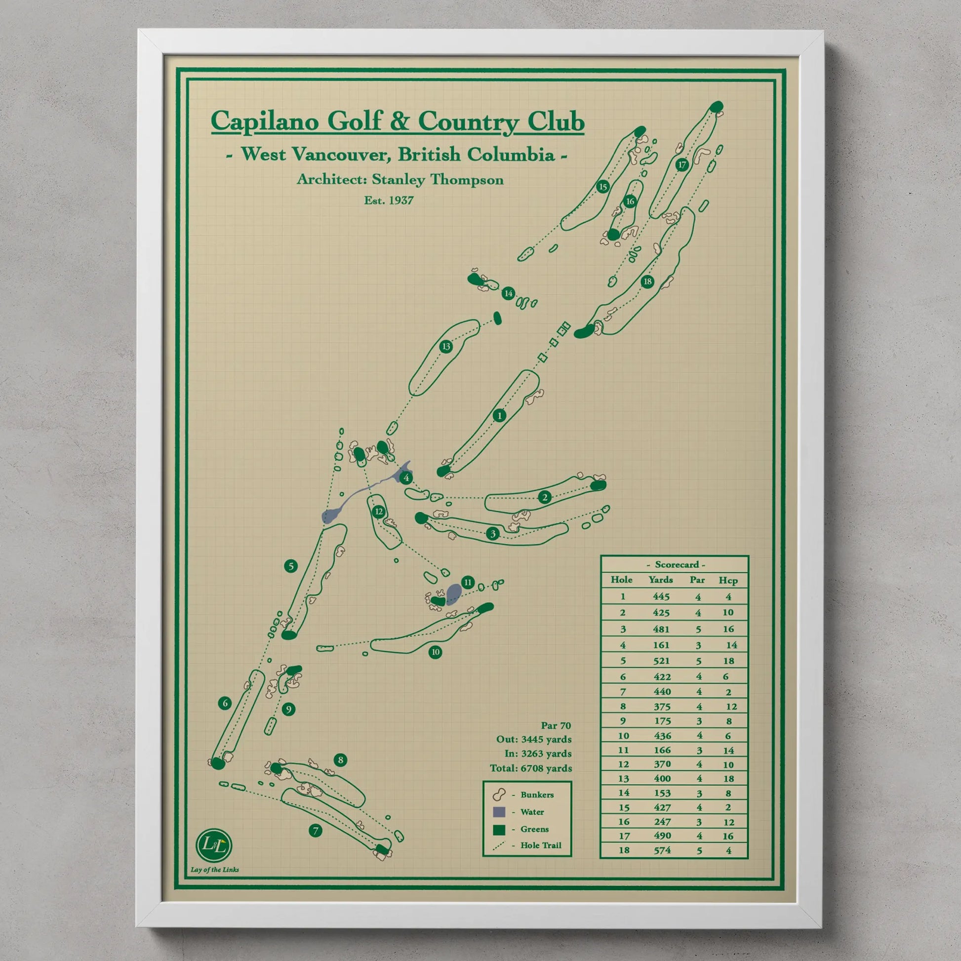 Golf Course Prints - Capilano Golf and Country Club in British Colmbia