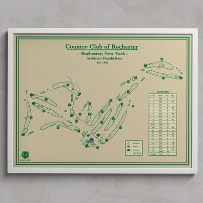 Golf Course Prints - Country Club of Rochester designed by Lay of the Links