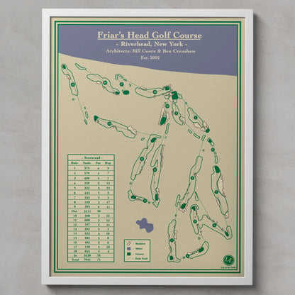Friars Head Golf Course Map Print - Riverhead, New York