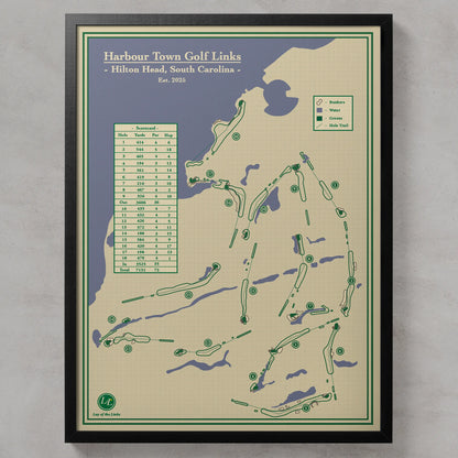 Harbour Town Golf Links Course Map Print