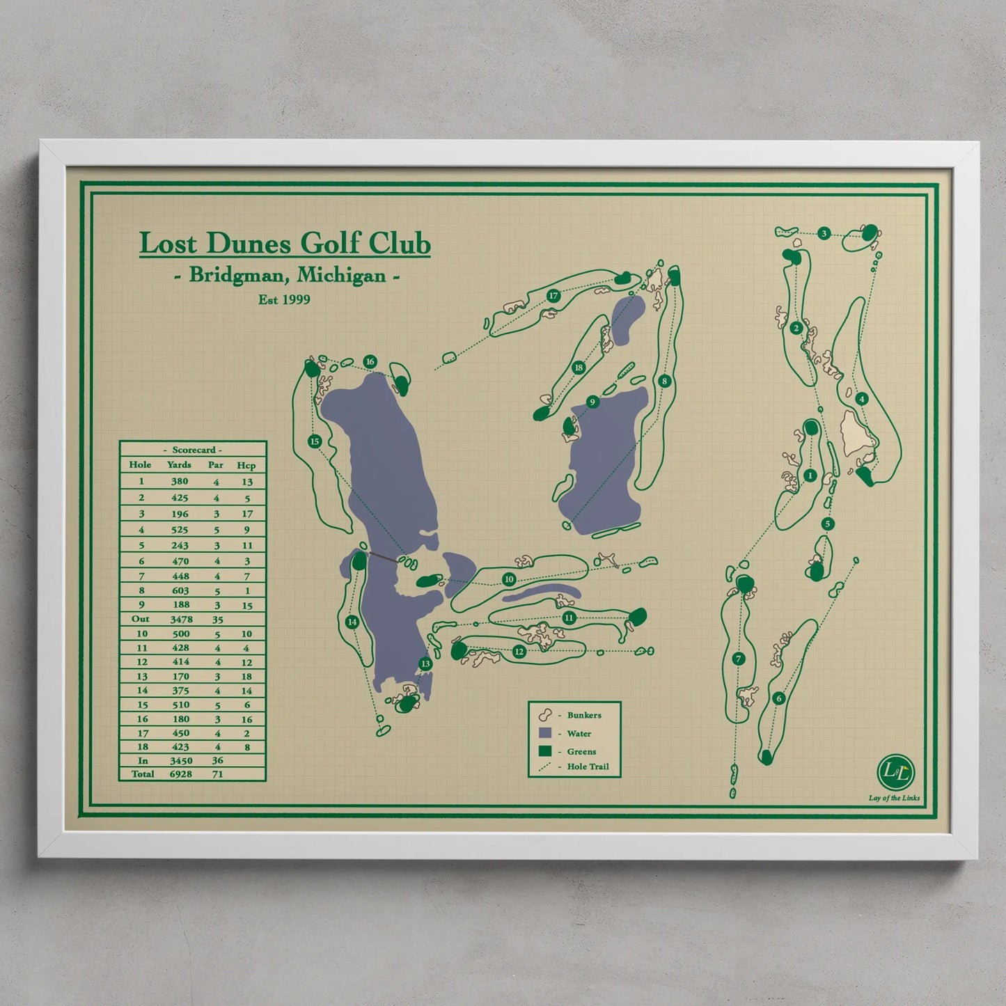 Lost Dunes Golf Club Course Map