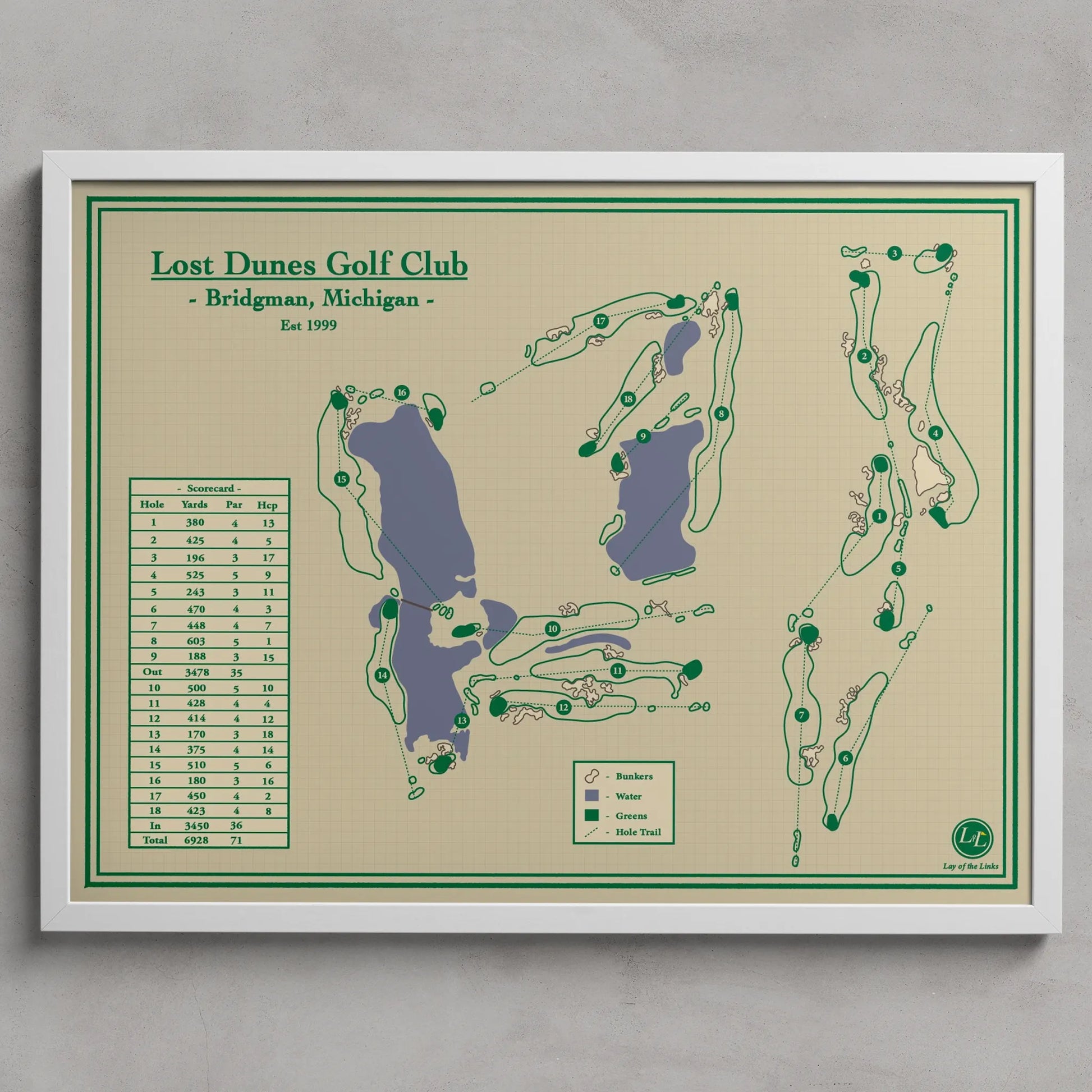 Lost Dunes Golf Club Course Map