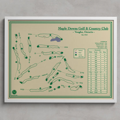 Maple Downs Golf & Country Club blueprint map art