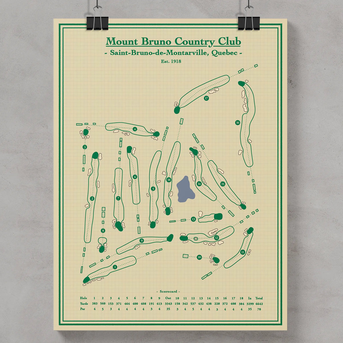 Golf Course Prints - Mount Bruno Country Club in Quebec