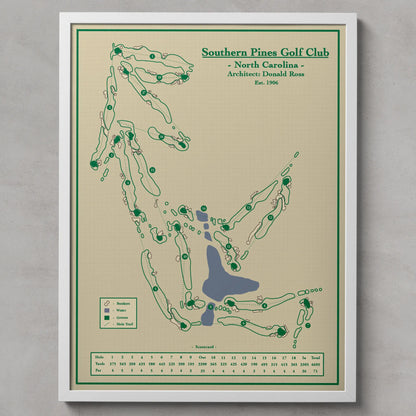 golf map print for Southern Pines Golf Club, North Carolina