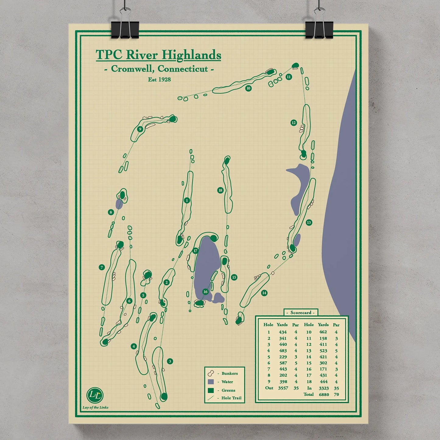 Golf Map Blueprints - TPC River Highlands