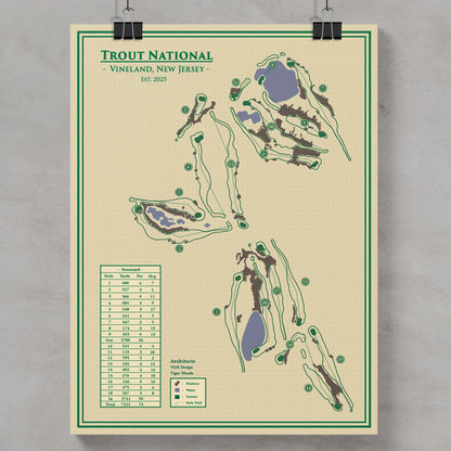 Golf Course Prints - Trout National The Reserve in New Jersey