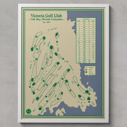 Victoria Golf Club - Course Map Print located in Oak Bay, British Columbia